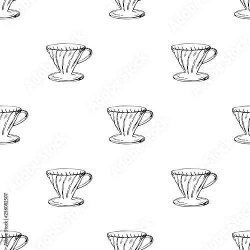 alternative coffee maker seamless doodle pattern