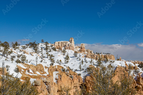 Looking out over Bryce Canyon from Paria View, on a sunny winters day
