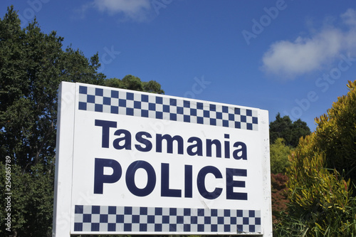 Tasmanian Police Sign
