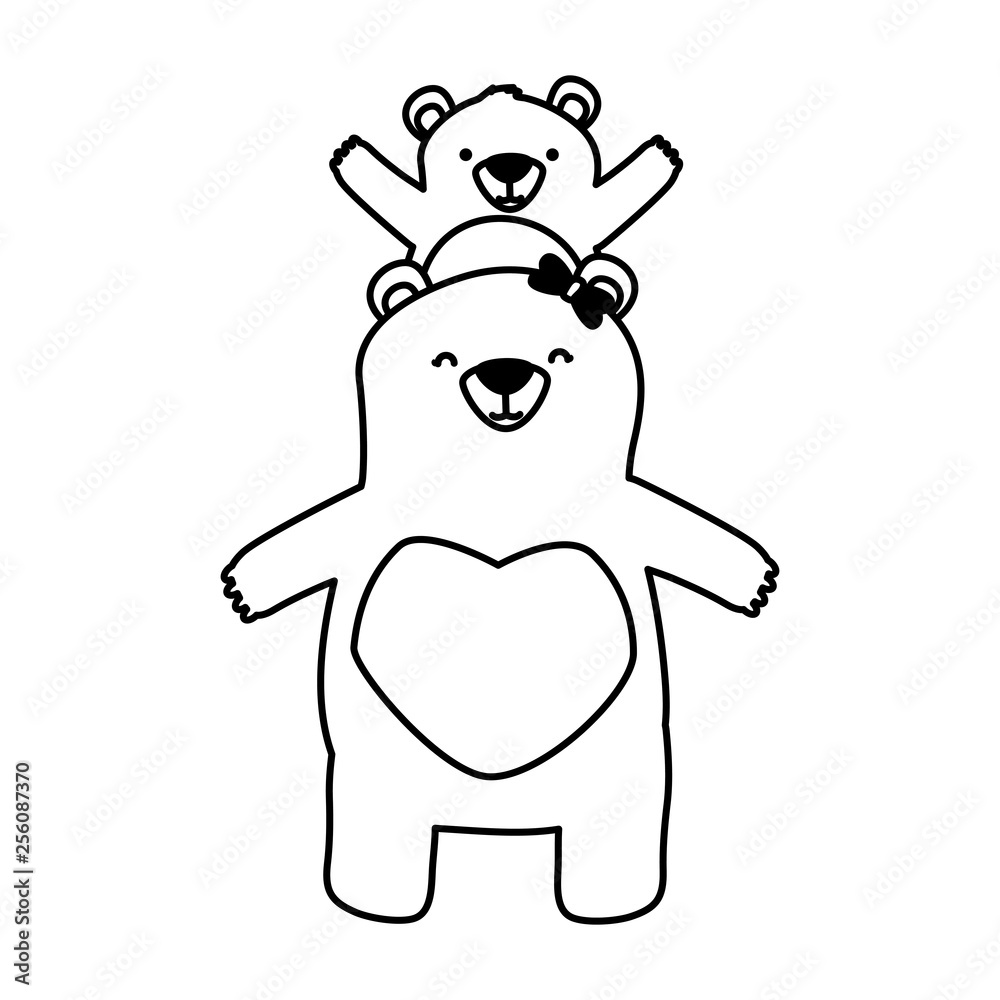 mom bear and son mom bear and son