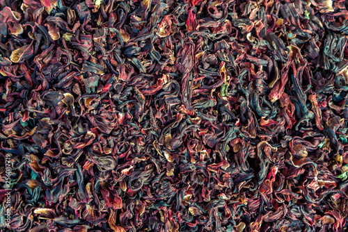 colorful dried fruit tea leaves for the whole frame photo