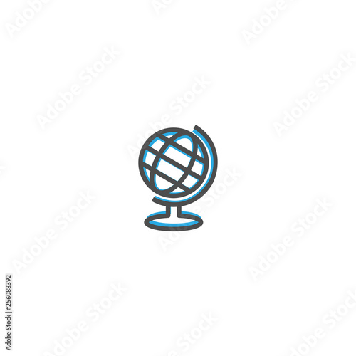 Earth globe icon design. Stationery icon vector design