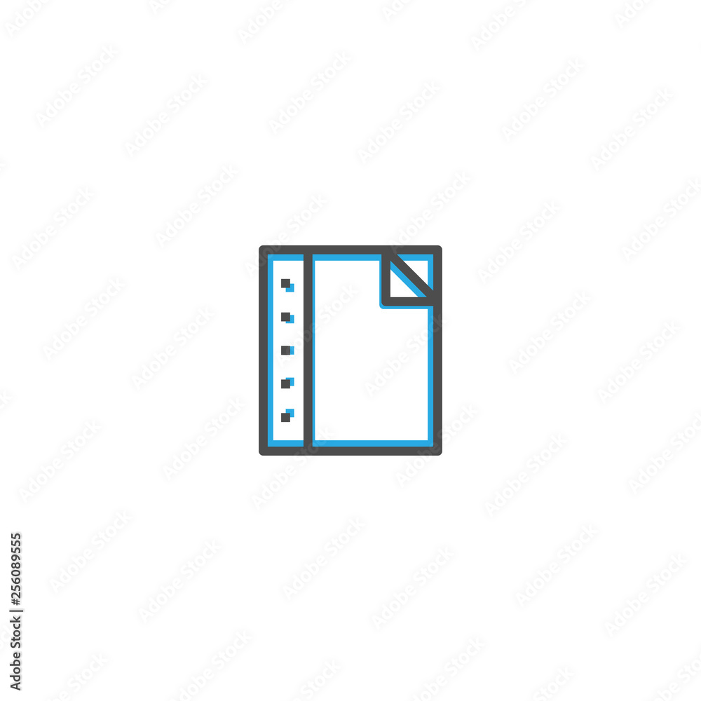 Notebook icon design. Stationery icon vector design Notebook icon design. Stationery icon vector design