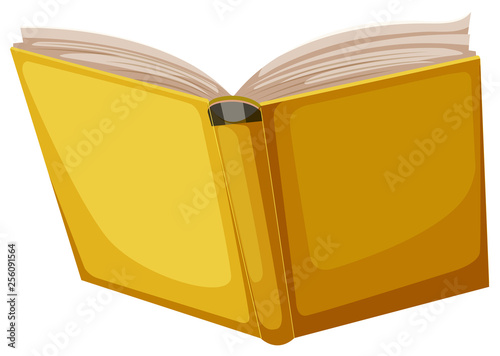 Yellow book on white background