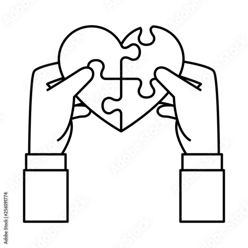 hands lifting heart with puzzle attached solution