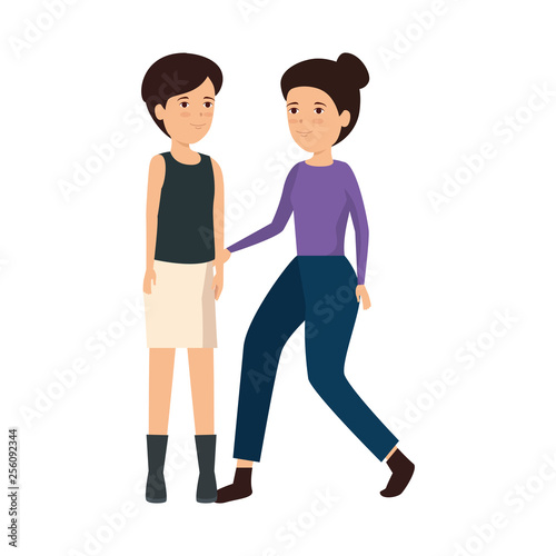girls couple avatars characters