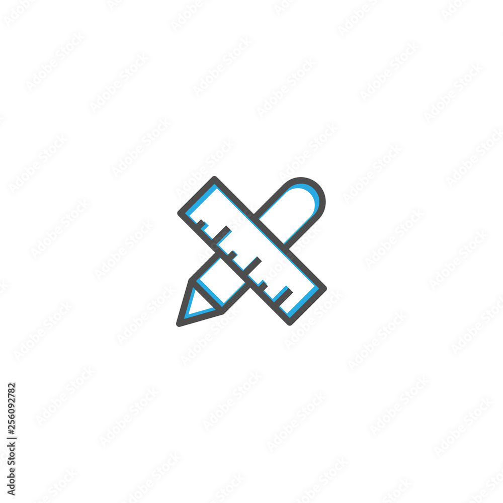 Writing tool icon design. Stationery icon vector design Writing tool icon design. Stationery icon vector design