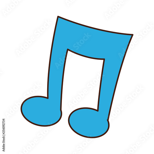 Music note cartoon symbol