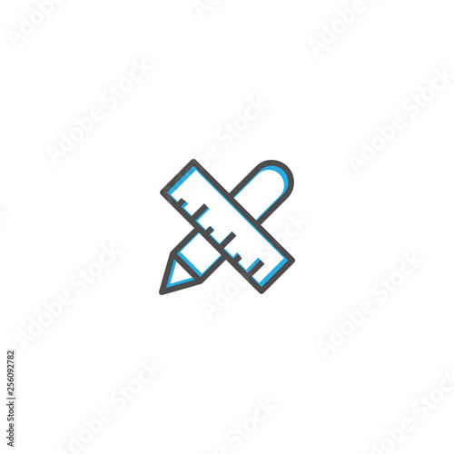 Writing tool icon design. Stationery icon vector design
