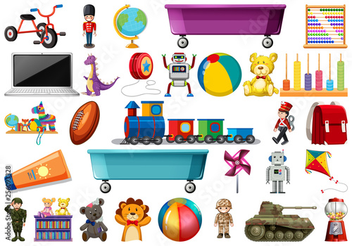 Set of children toys