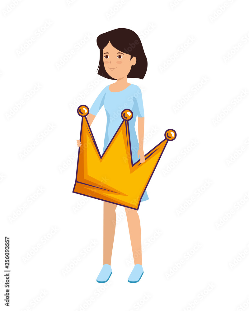 woman lifting queen crown