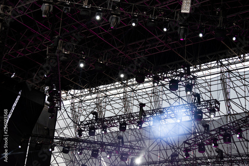 Wallpaper Mural  Lights on open air stage afternoon and evening, musical concert, powerful light visual impact color, visual technology in Latin America. Torontodigital.ca