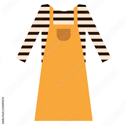 Pinafore dress flat illustration