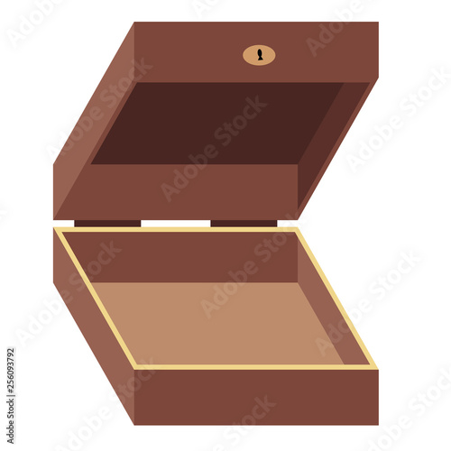 Opened jewel box flat illustration