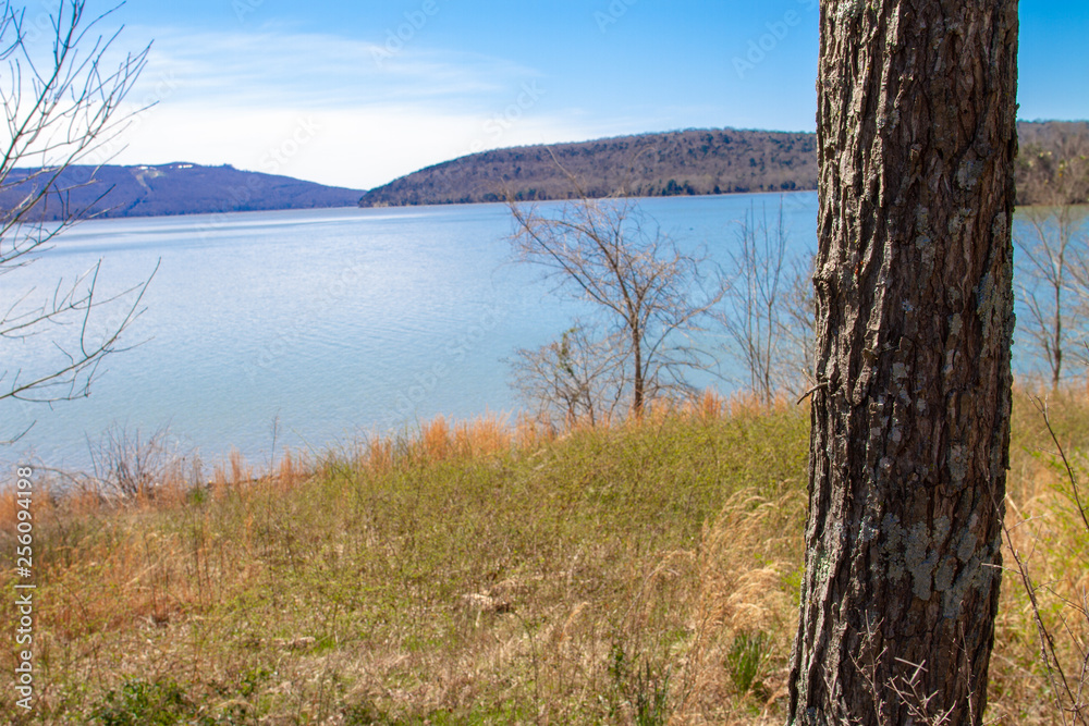 lake and mountains