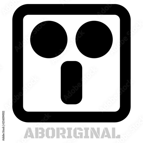 Aboriginal concept icon on white