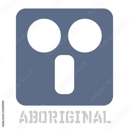Aboriginal concept icon on white