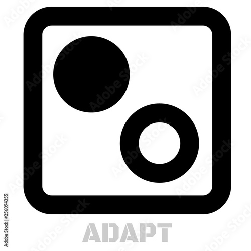 Adapt concept icon on white