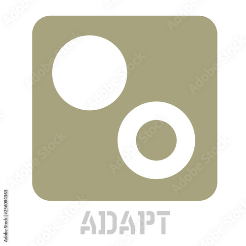 Adapt concept icon on white