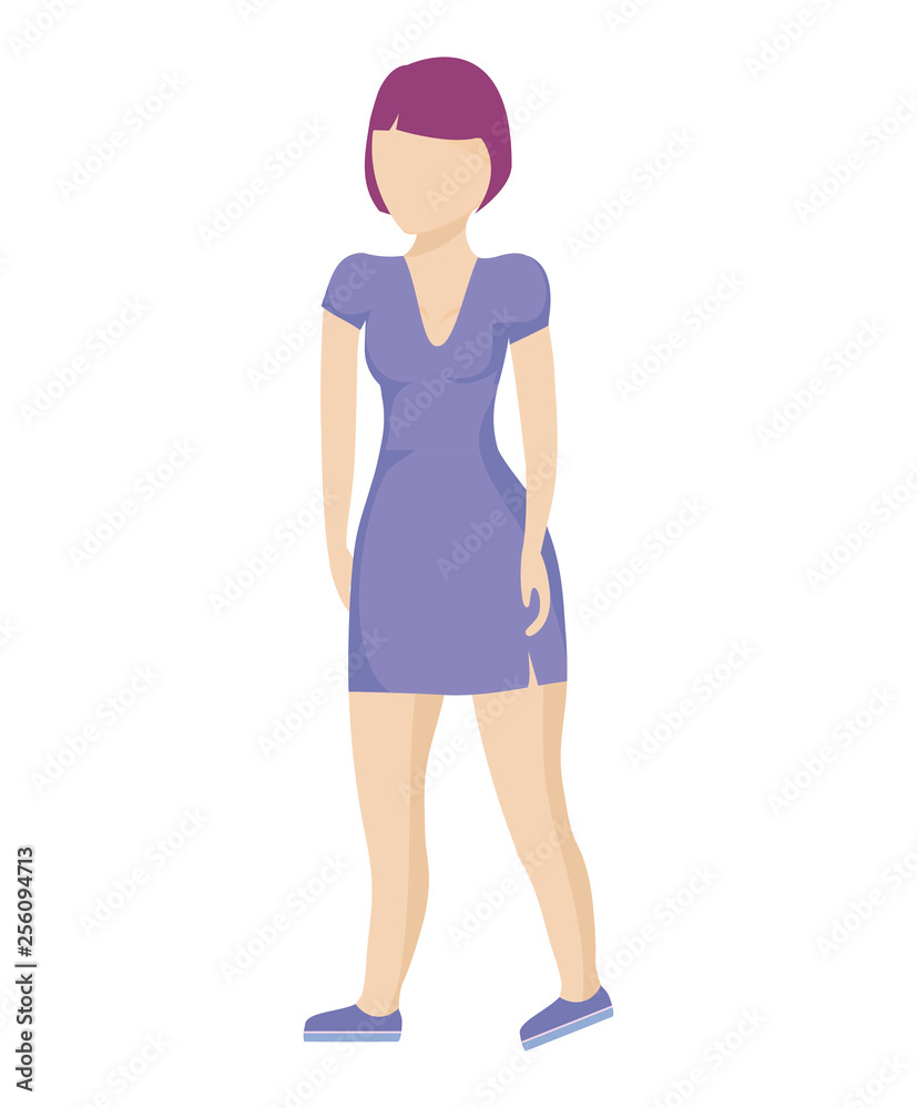 young woman avatar character young woman avatar character
