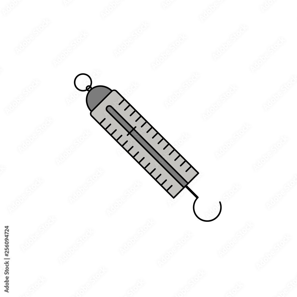 scales with a hook outline color icon scales with a hook outline color icon