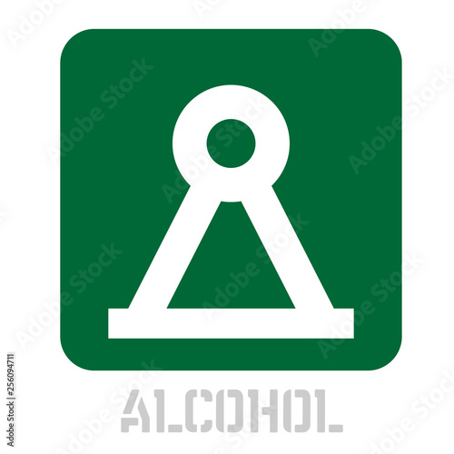 Alcohol concept icon on white