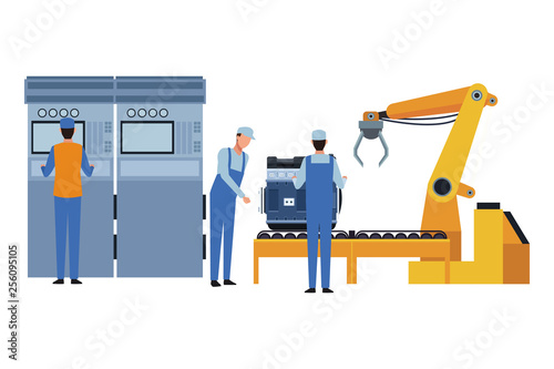 industry car manufacturing cartoon
