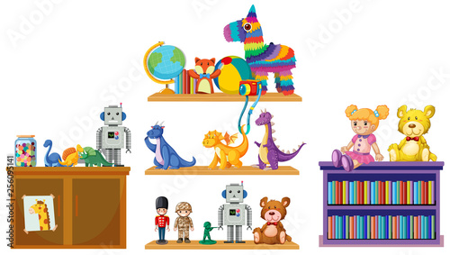 Set of children toys