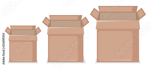 Set of cardboard box