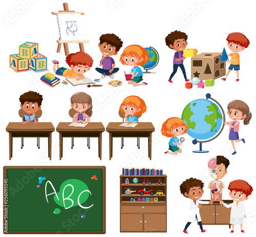 Set of learning kids