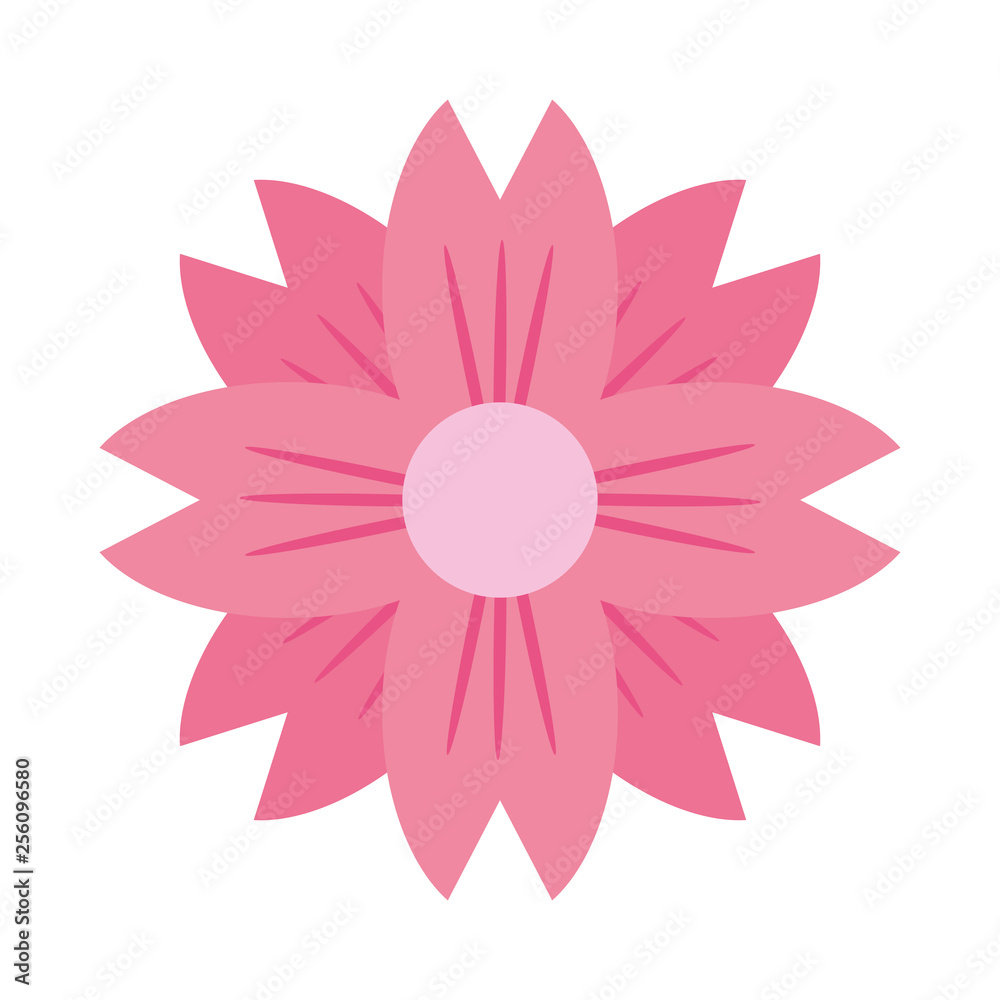 Fototapeta premium Beautiful flower cartoon isolated