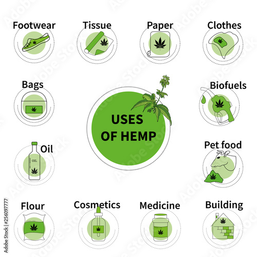 Template hemp icon 3