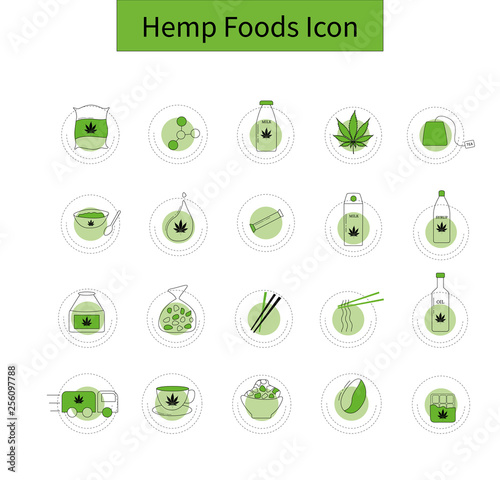 Template hemp icon 2