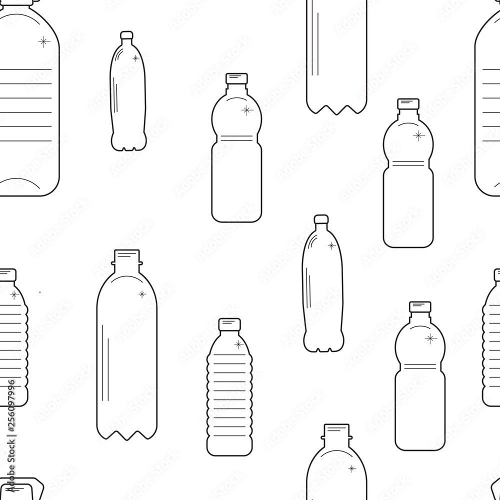 Vector plastic recyclable items. Vector plastic recyclable items.