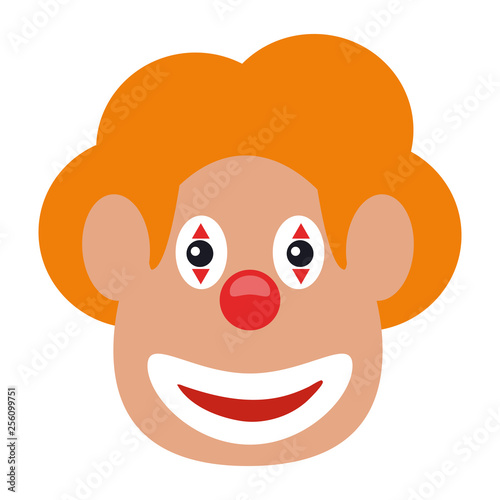 Clown face with make up
