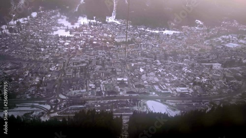 View from Aiguille du Midi to Chamonix