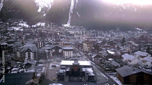 View from Aiguille du Midi to Chamonix
