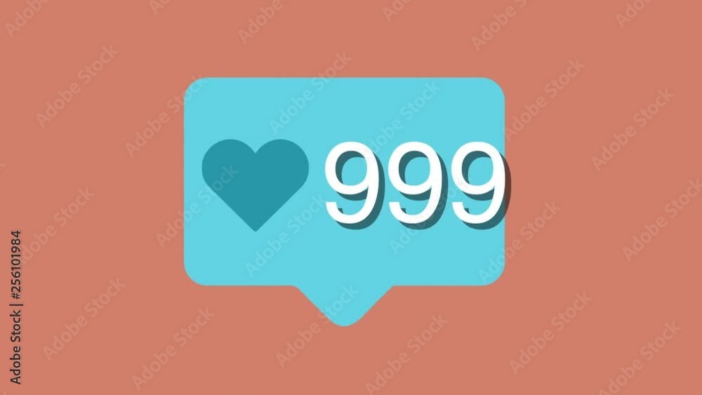 4K Social Media Heart Counter