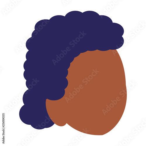 young black man head character