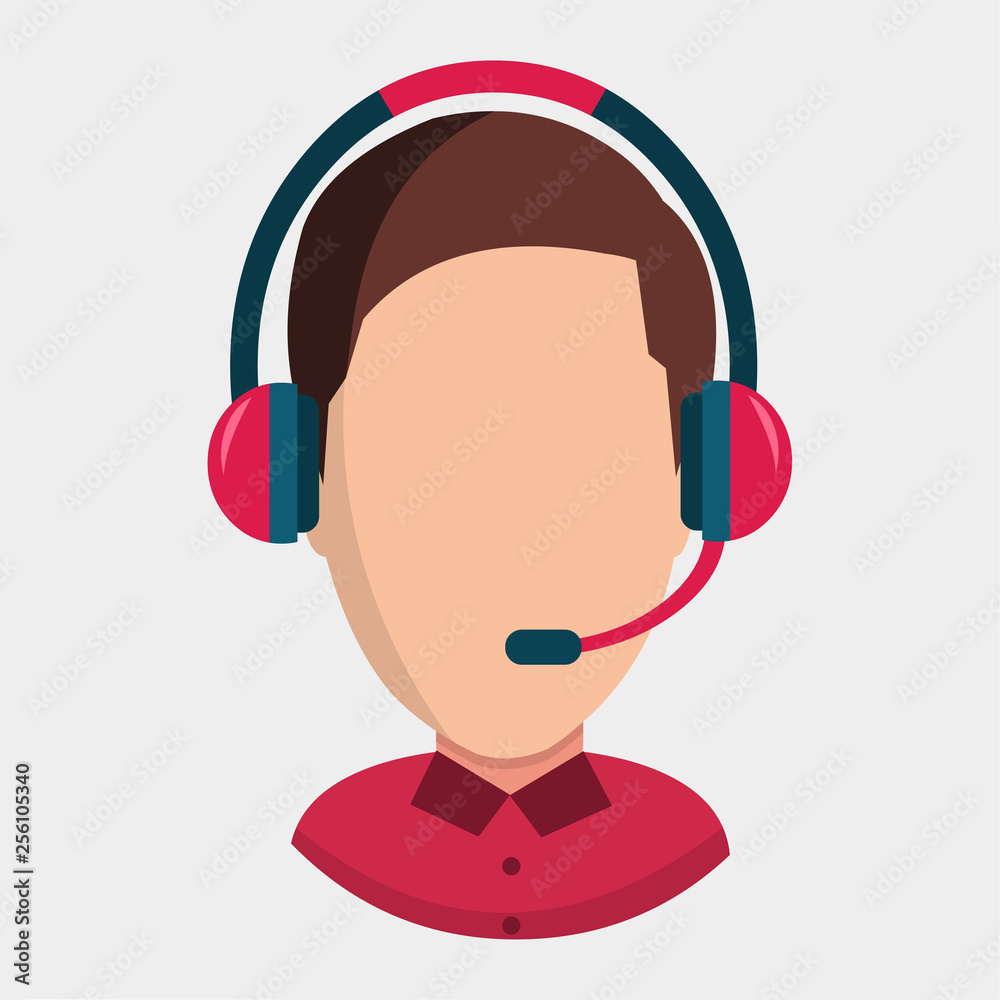 customer service or technical support man vector illustration symbol customer service or technical support man vector illustration symbol