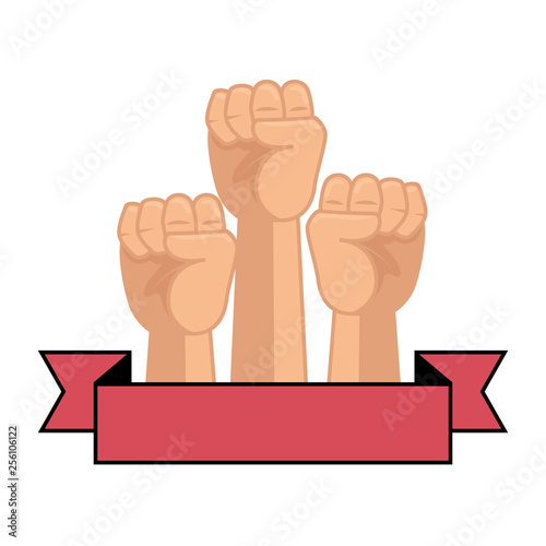 hands up fists icons