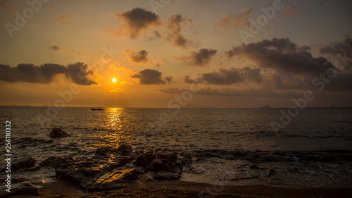 Landscape of the sea at sunset