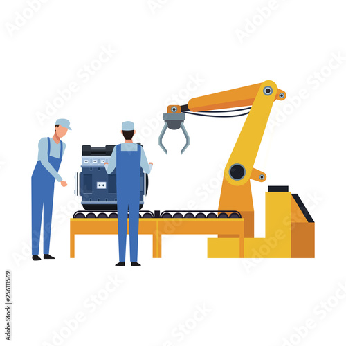 industry car manufacturing cartoon