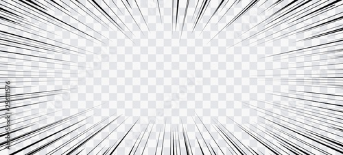Comic book action lines. Speed lines Manga frame