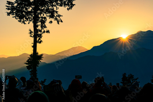 Sunrise at Alishan national scenic area photo