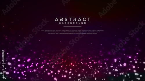 Glowing abstract particles background. Dynamic particle explosions background from the arrangement of millions of luminous particles. Eps10 vector illustration