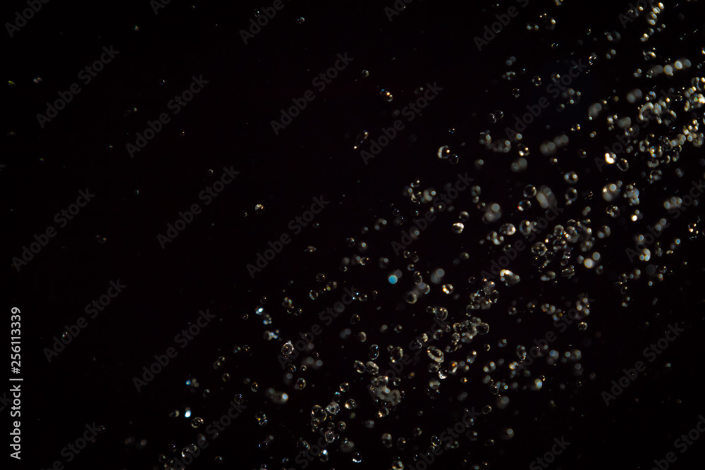 Fototapeta premium Abstract blur bokeh texture on black