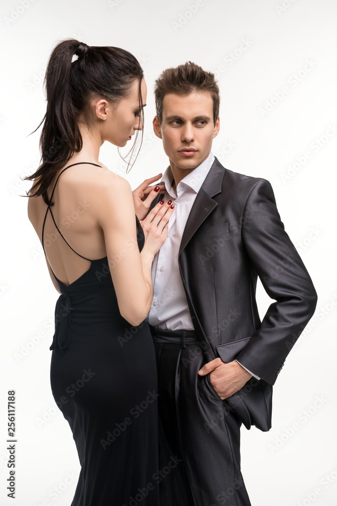 Loving couple in eveing clothes shot Loving couple in eveing clothes shot