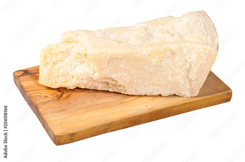 italian Parmesan hard cheese on board isolated italian Parmesan hard cheese on board isolated