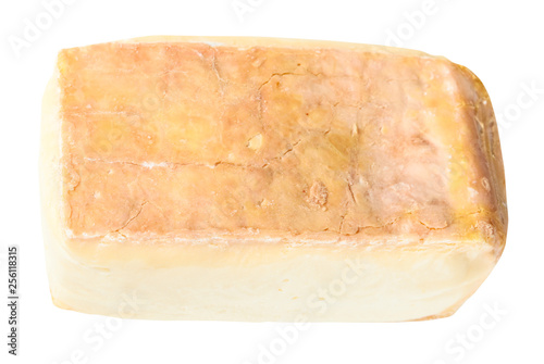 Tableau sur toile top view of local italian Taleggio cheese isolated